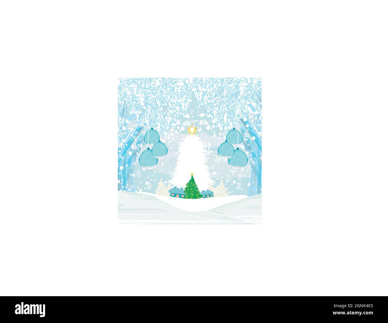 abstract card with a winter holiday landscape Stock Vector Image & Art ...