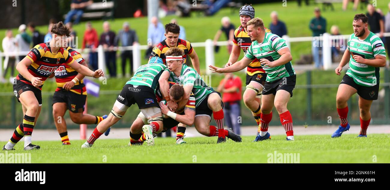 Carmarthen Quins RFC v Llandovery RFC 2021 Stock Photo