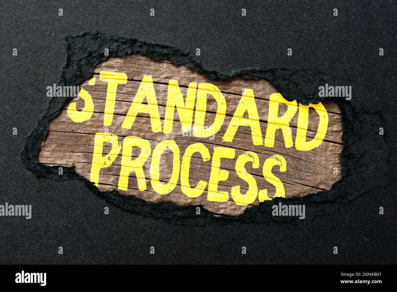 Text sign showing Standard Process. Word for rules made to be matched
