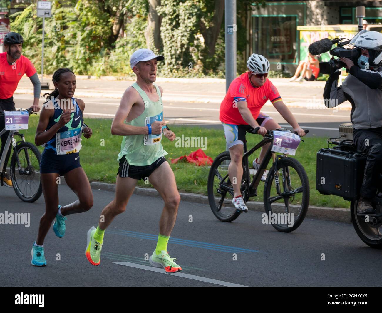 Winner Gotytom Gebreslase At Berlin Marathon 2021 Stock Photo