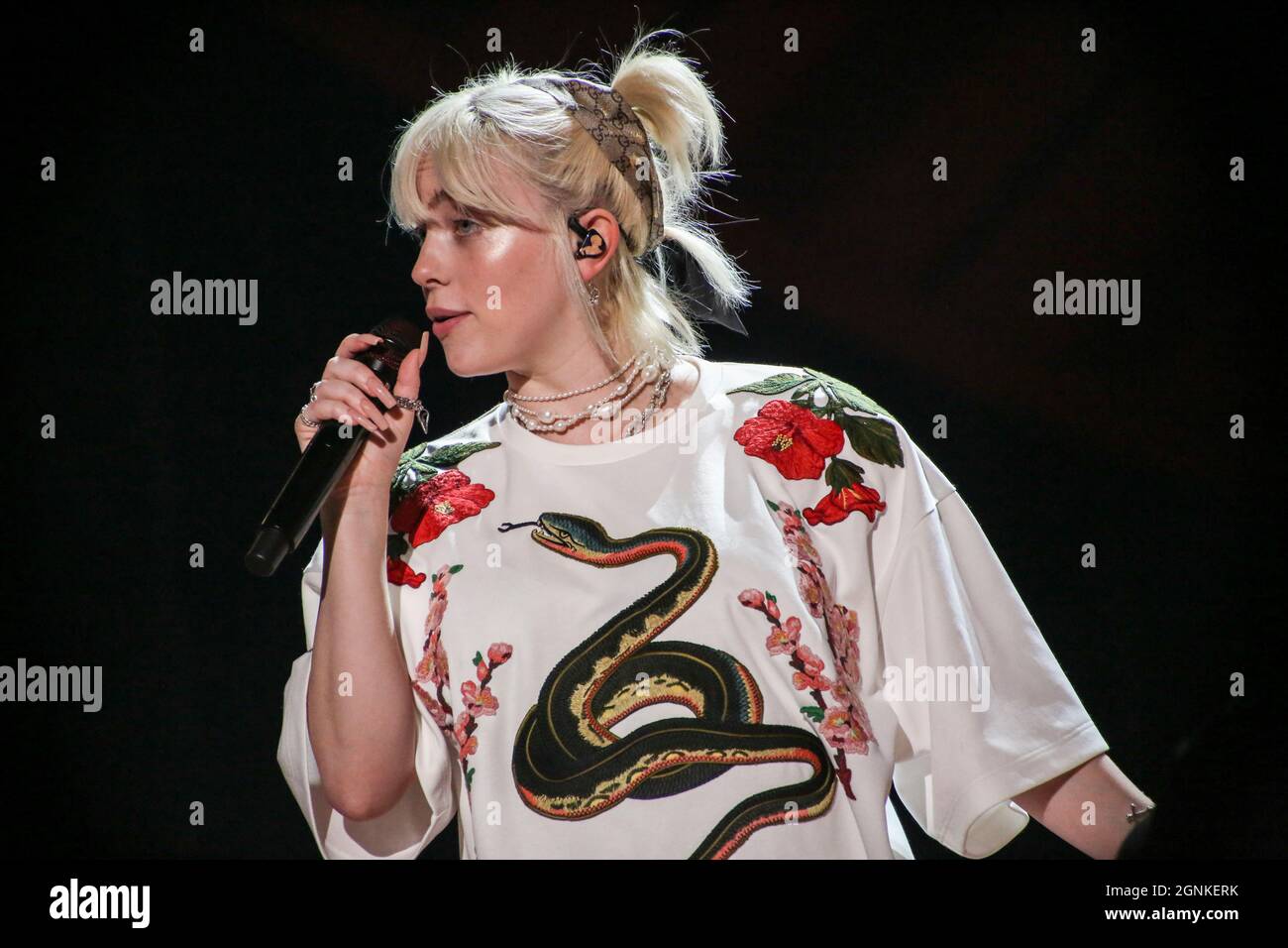 Billie Eilish performs at 2021 Global Citizen Live: New York Billie Eilish performs at 2021 Global Citizen Live: New York