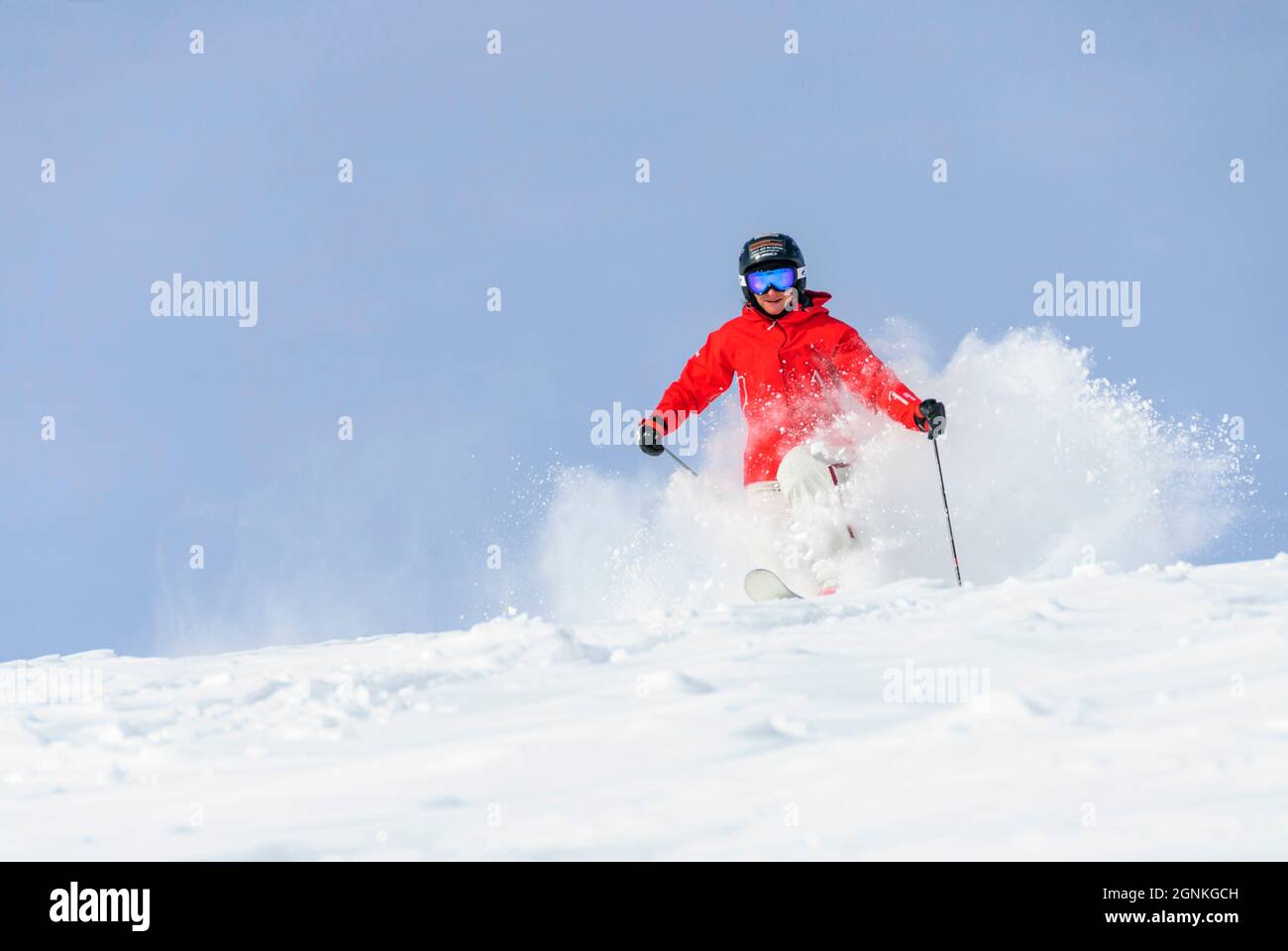 Telemarker Professional skier skiing on slopes hi-res stock photography and images ...