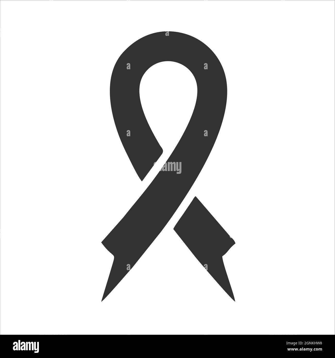 Awareness ribbon icon isolated on white background. Awareness ribbon ...