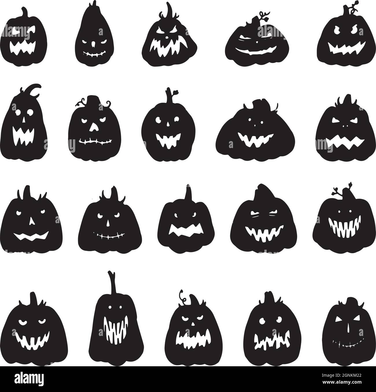 Cartoon grinning pumpkin Black and White Stock Photos & Images - Alamy