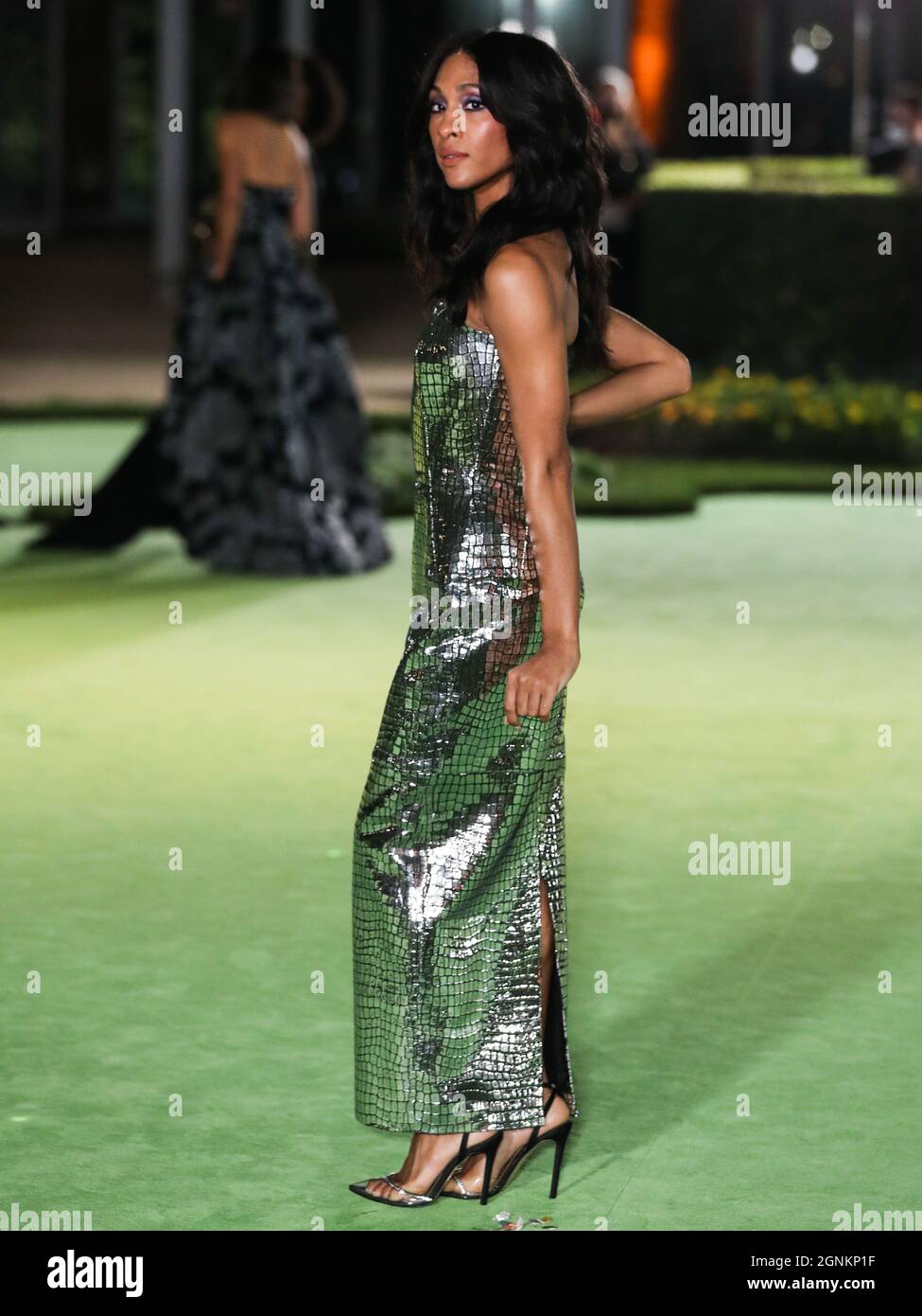 LOS ANGELES, CALIFORNIA, USA - SEPTEMBER 25: Actress Mj Rodriguez (Michaela  Antonia Jaé Rodriguez) wearing a Brandon Maxwell dress arrives at the  Academy Museum of Motion Pictures Opening Gala held at the
