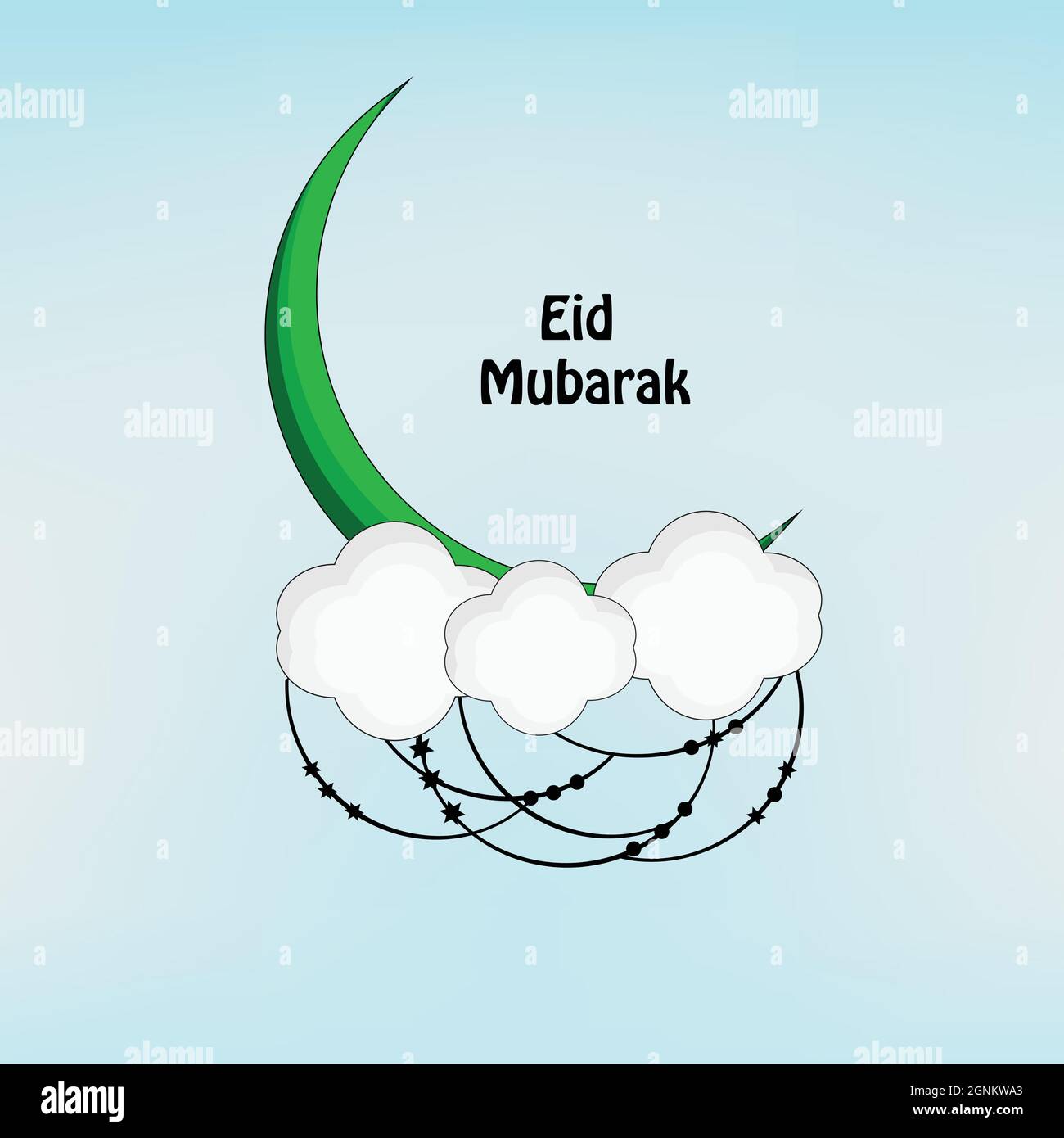 Eid Muslim Festival Background Stock Vector
