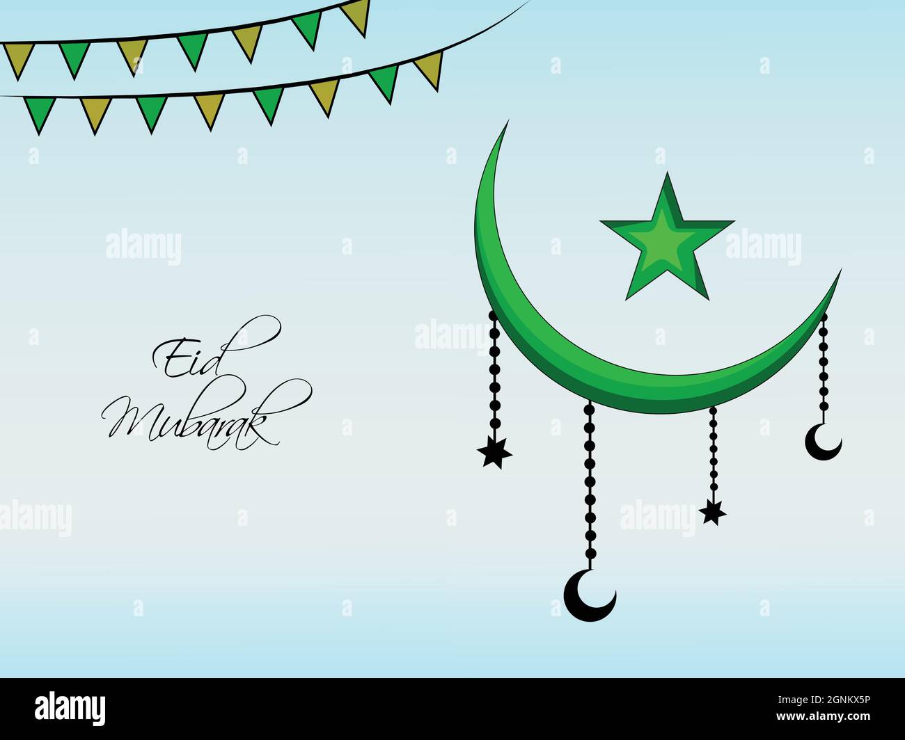 Eid Muslim Festival Background Stock Vector