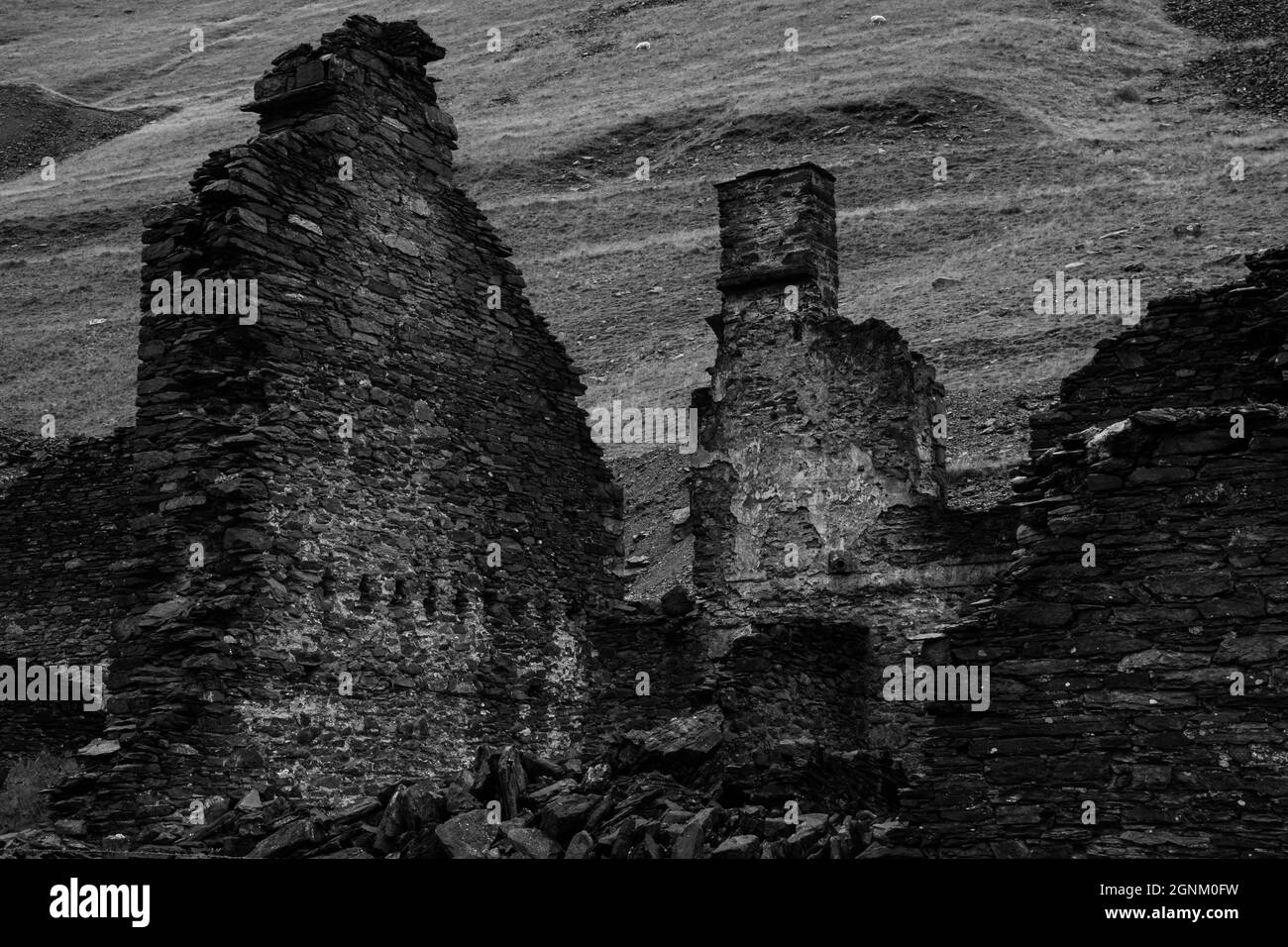 Abandoned quarry ruins Black and White Stock Photos & Images - Alamy