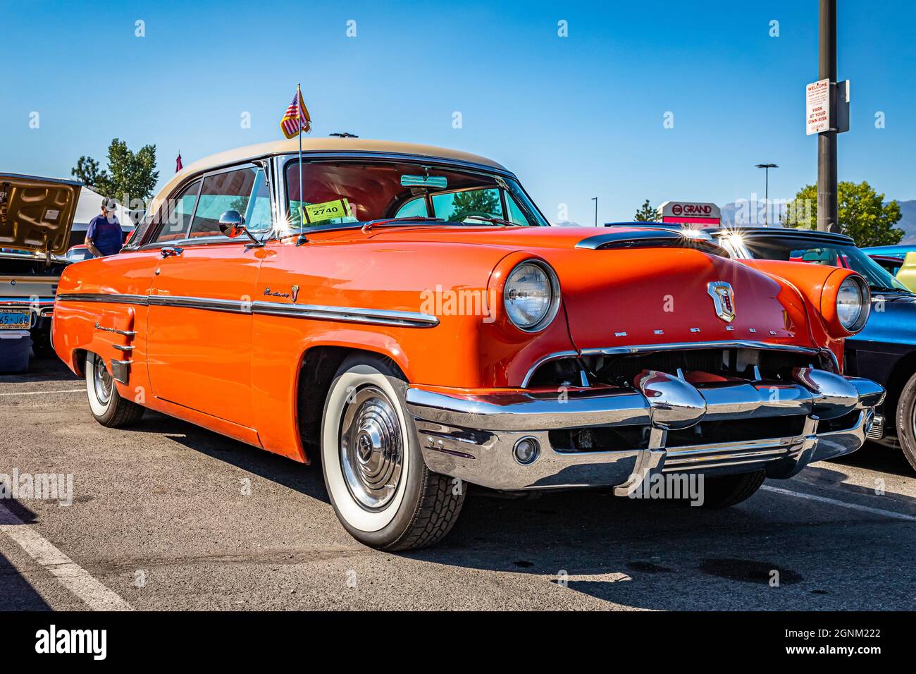Reno, NV - August 4, 2021: 1953 Mercury Monterey hardtop coupe at a local car show. Stock Photo