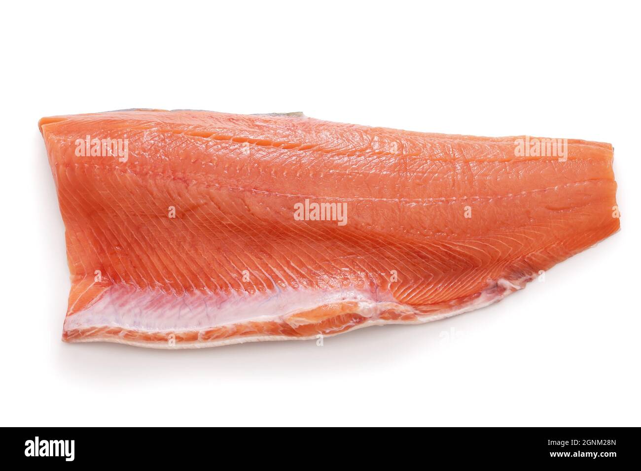 fresh raw salmon fillet isolated on white background Stock Photo - Alamy