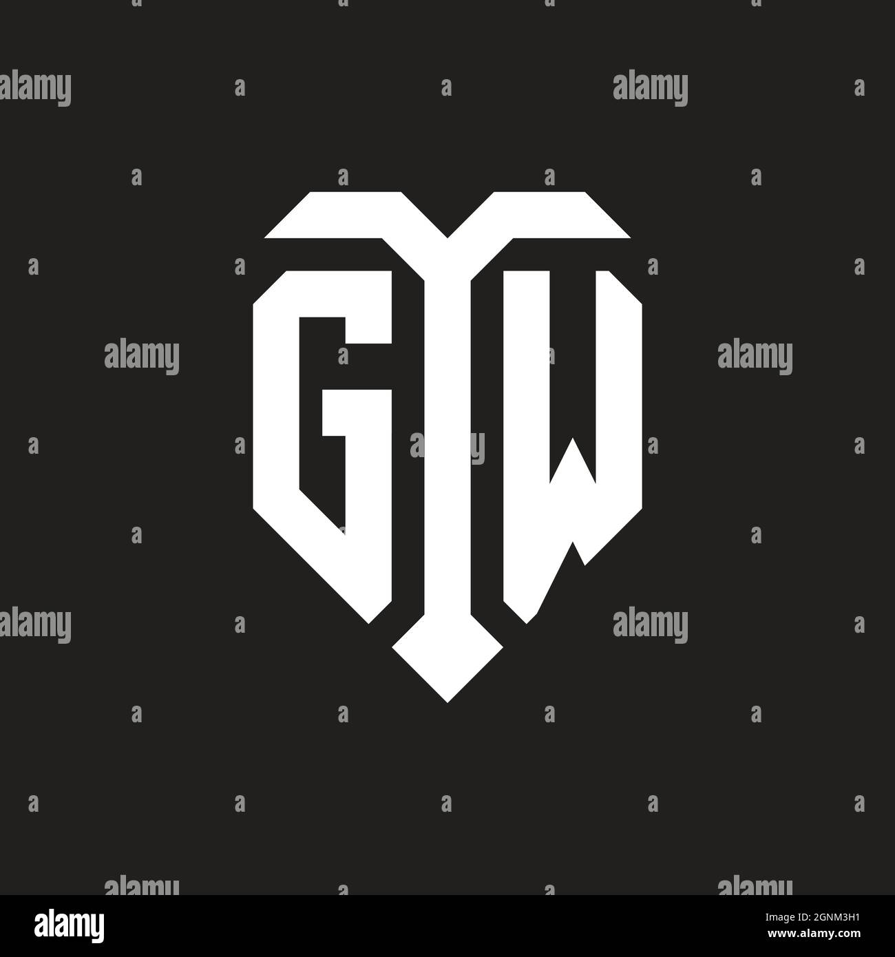 HD logo with shield white orange shape design template isolated on black background Stock Vector