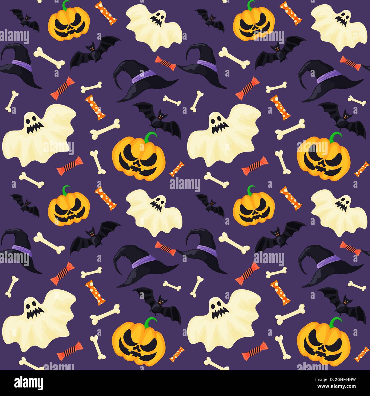 Halloween Pattern Design Coluring Abstract halloween pattern design background. Vector illustration Stock ...