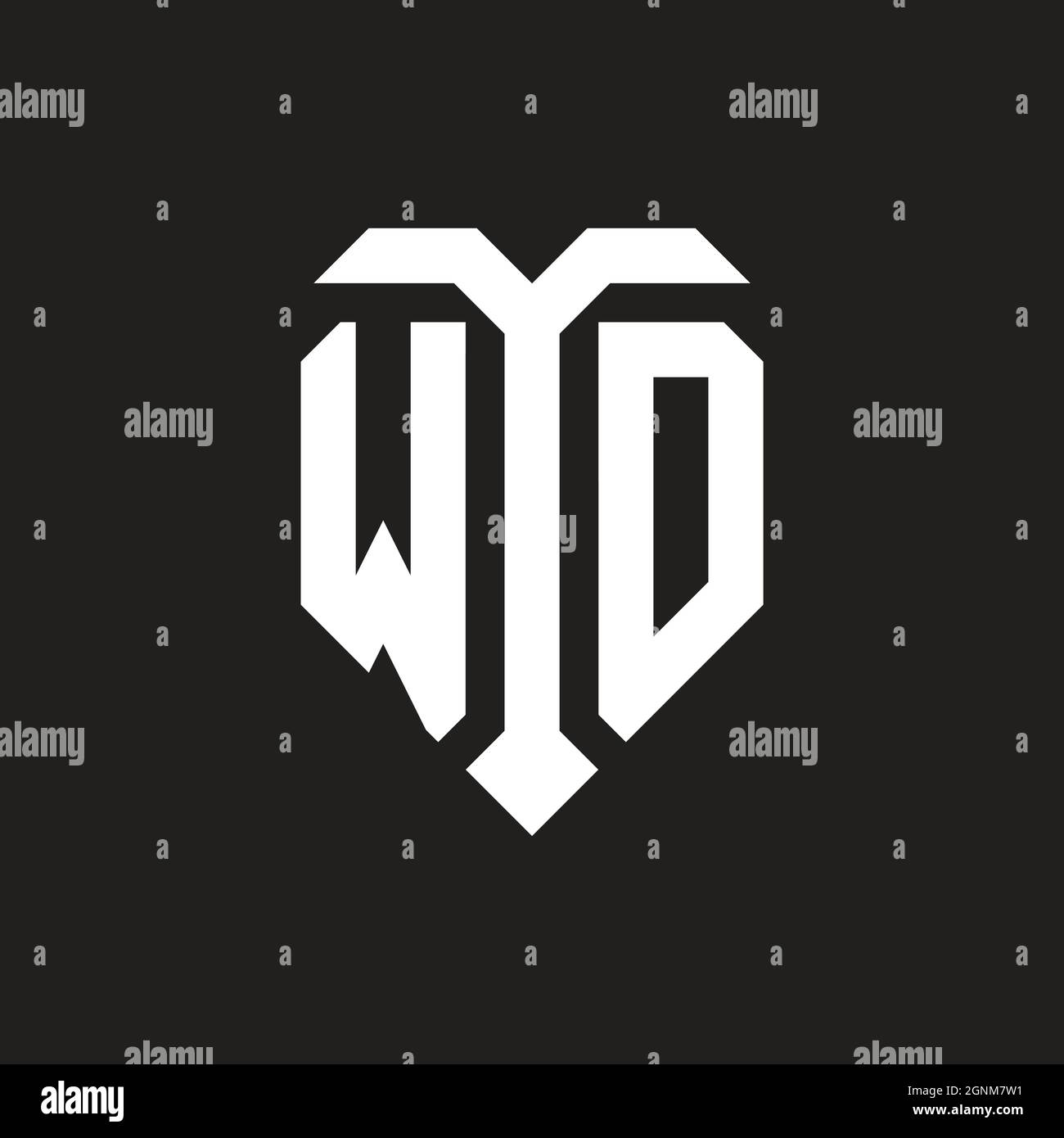 YL logo with shield white orange shape design template isolated on ...