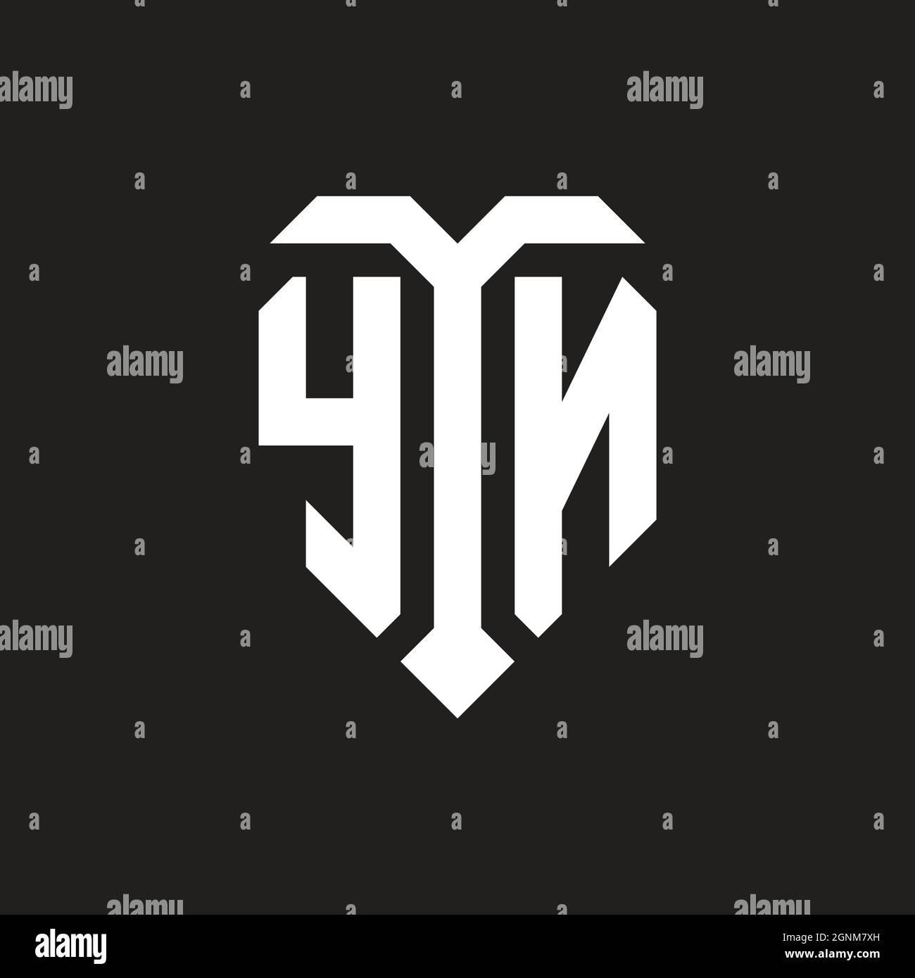 NN logo letters monogram with prisma shape design template vector icon modern Stock Vector