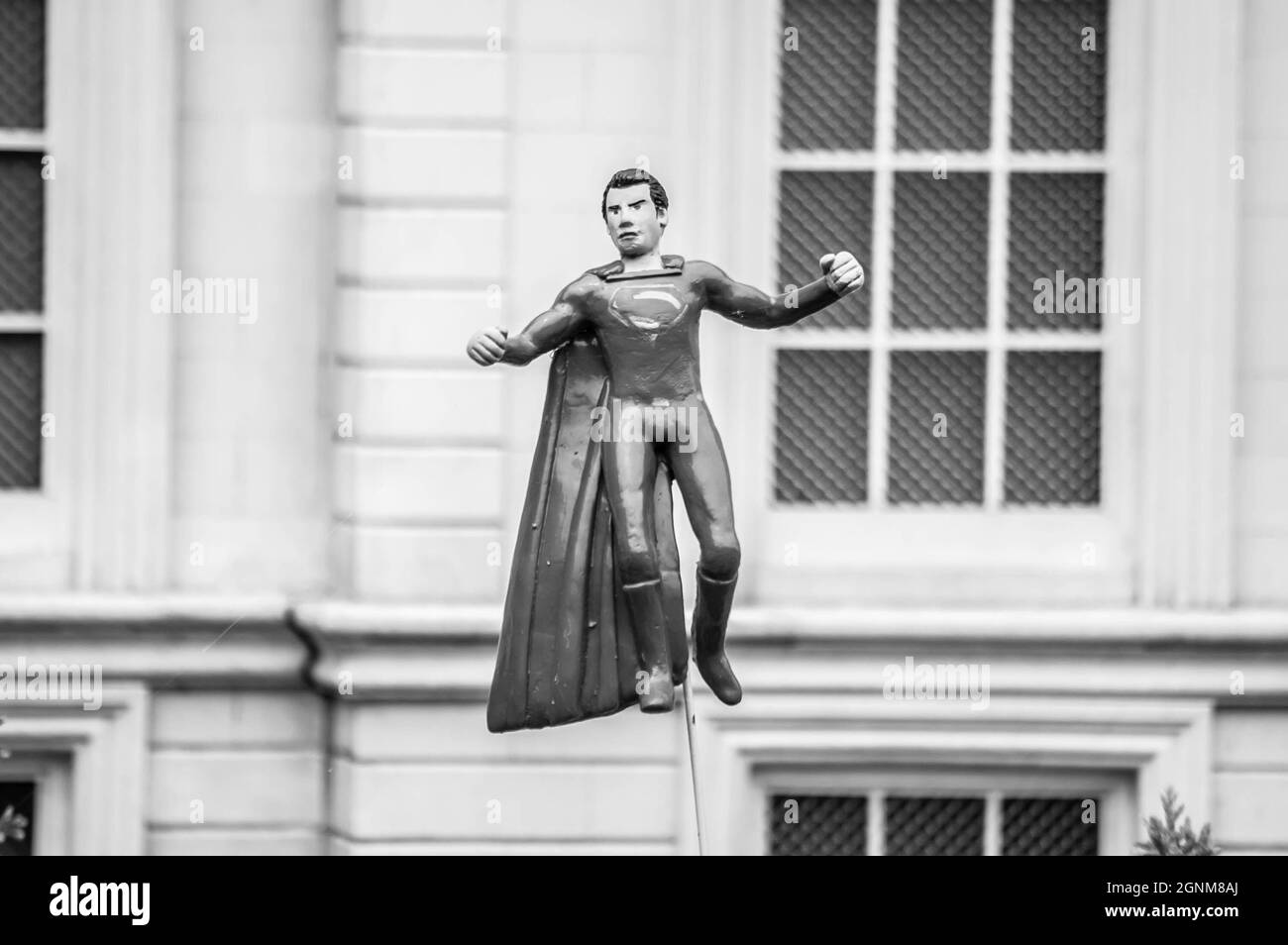 BABBACOMBE, TORQUAY, ENGLAND- 26 June 2021: Superman figure at Babbacombe Model Village in Torquay Stock Photo