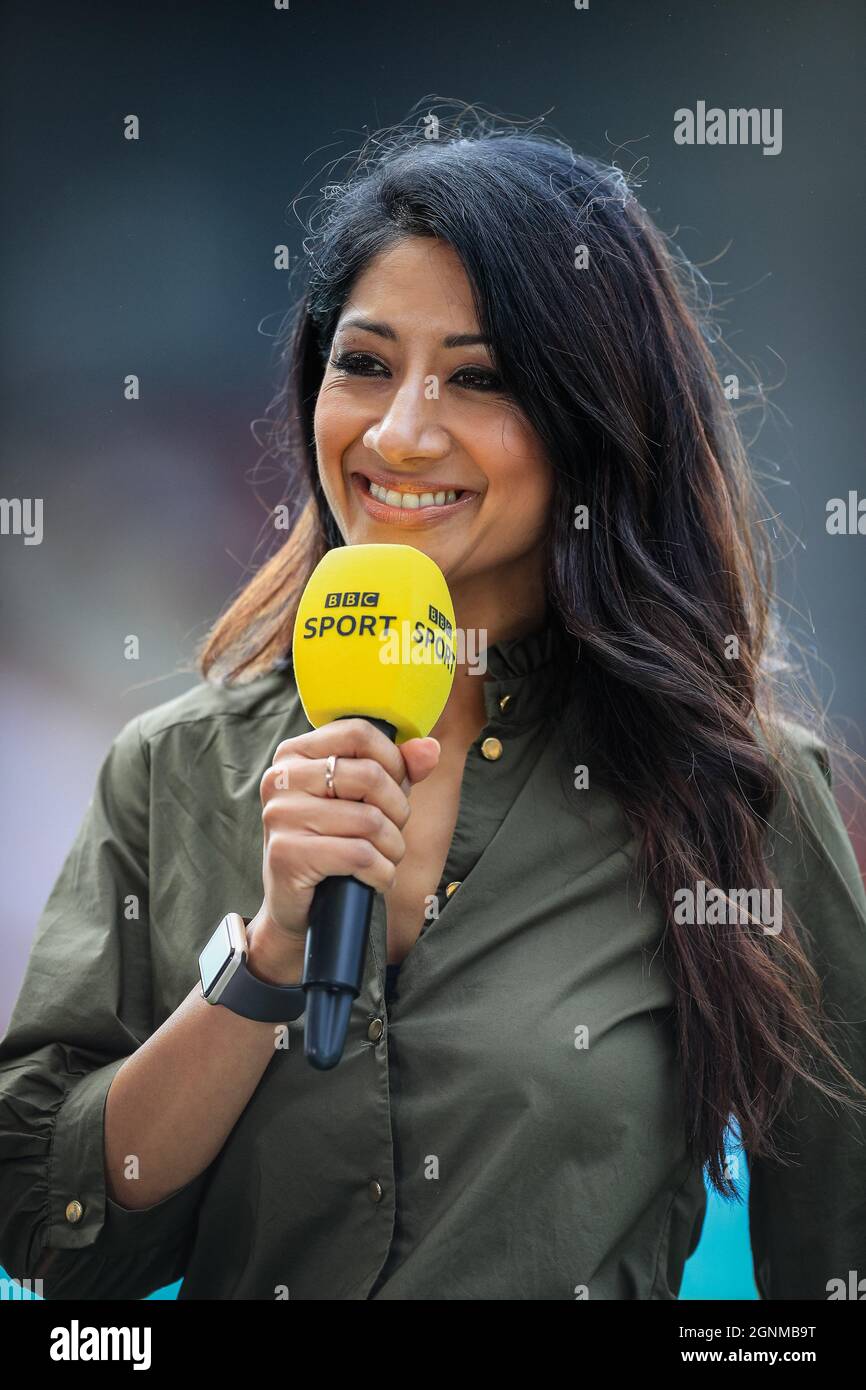 Reshmin Chowdhury presenting today for BBC 2 Match of the Day Live