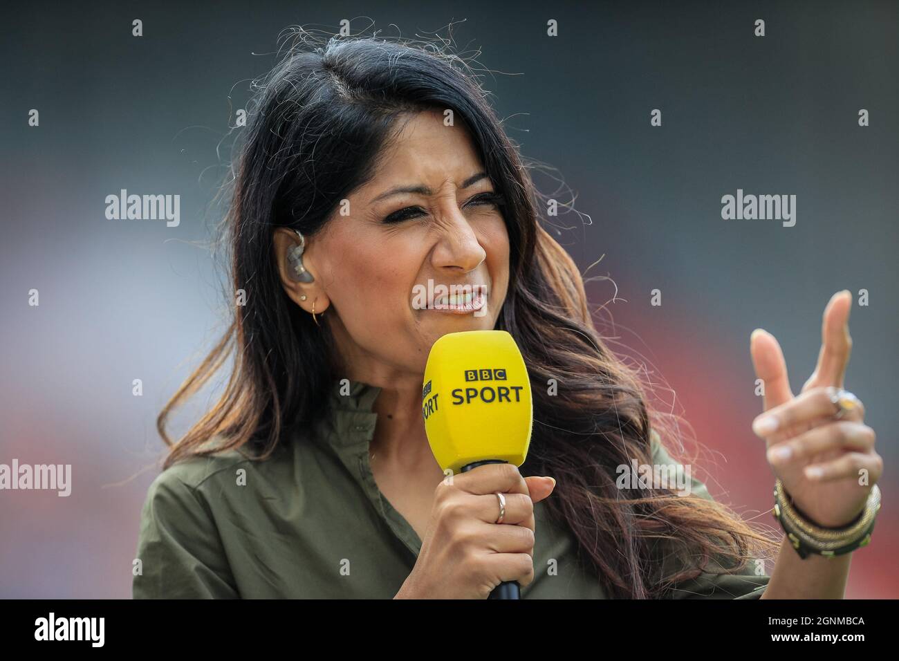 Reshmin Chowdhury presenting today for BBC 2 Match of the Day Live