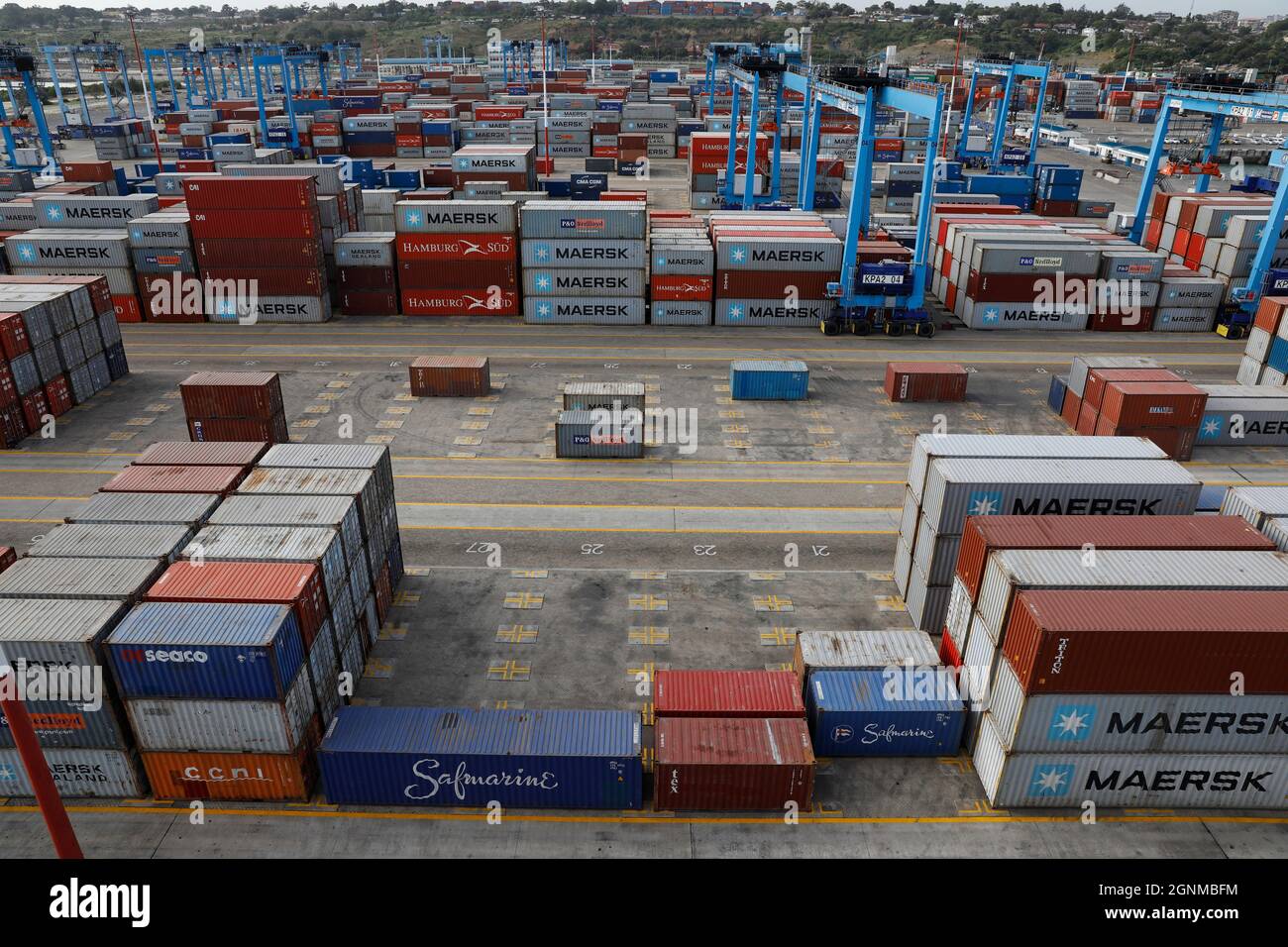 Mombasa main port in Kenya, Indian Ocean, East Africa. Stock Photo