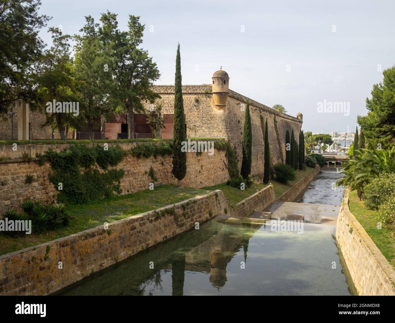 Es Baluard old fort building by Torrent de Sa Riera, Palma Stock Photo