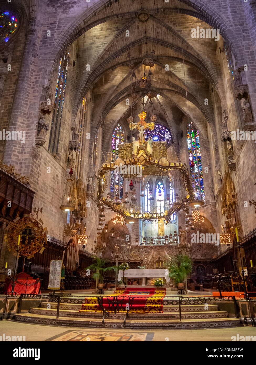 Palma Cathedral high altar Stock Photo