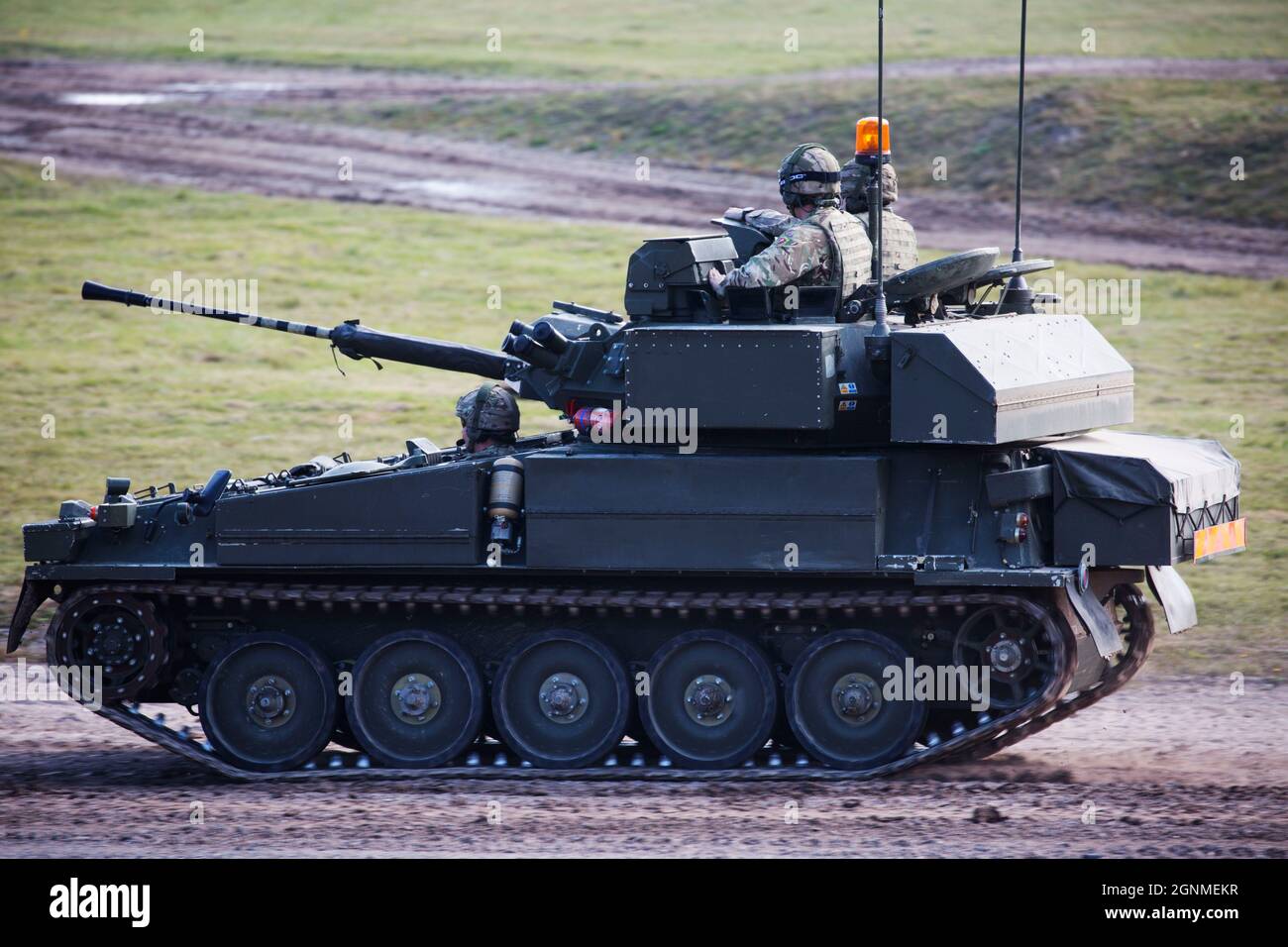 CVR (T) Scimitar British Army close reconnaissance vehicle, Bovington Tank Museum, Dorset, England Stock Photo