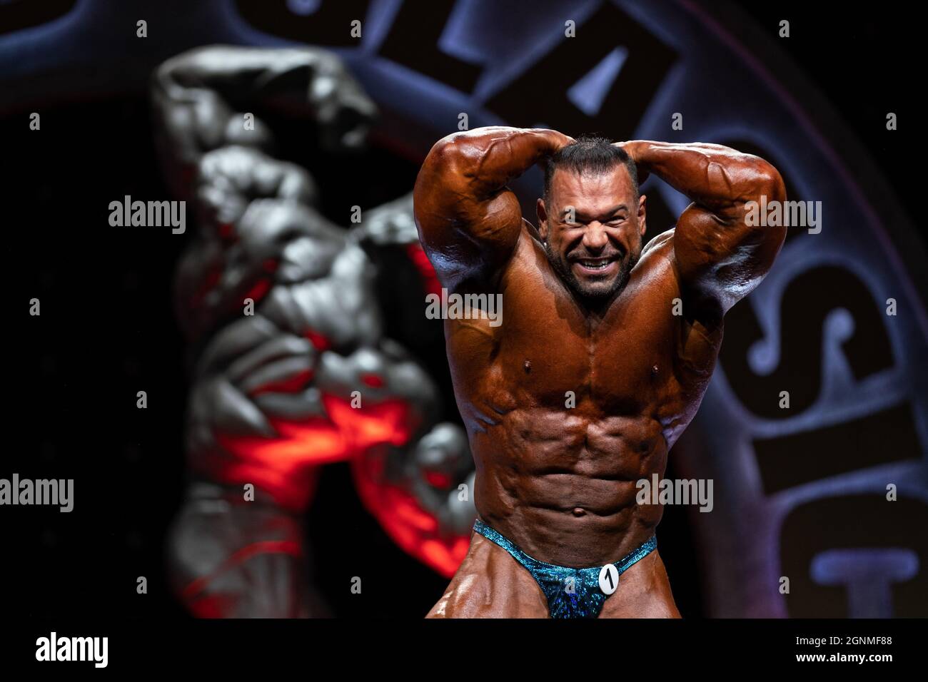 September 25, 2021: Steve Kuclo competes in the Arnold Classic USA  pre-judging. The 2021 Arnold Classic features four International Federation  of Bodybuilding and Fitness Pro League Divisions and was held at the