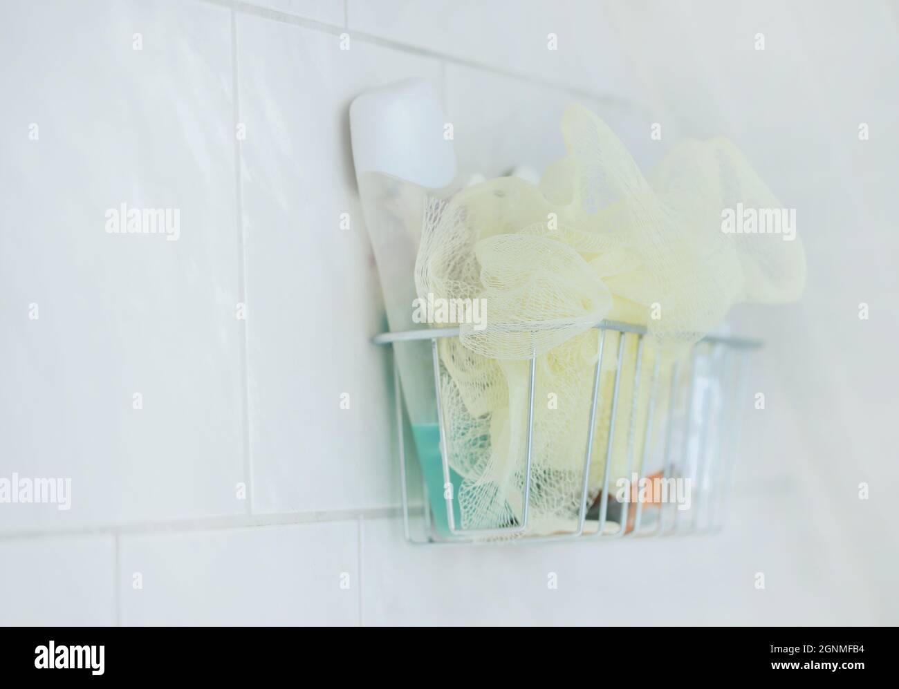 Body scrubber in a bathroom Stock Photo Alamy