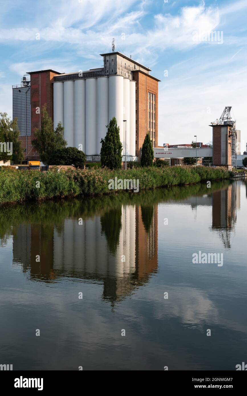 Leuven, Flemish Brabant Region, Belgium - 09 22 2021: Industrial plants for domestic animal food Stock Photo