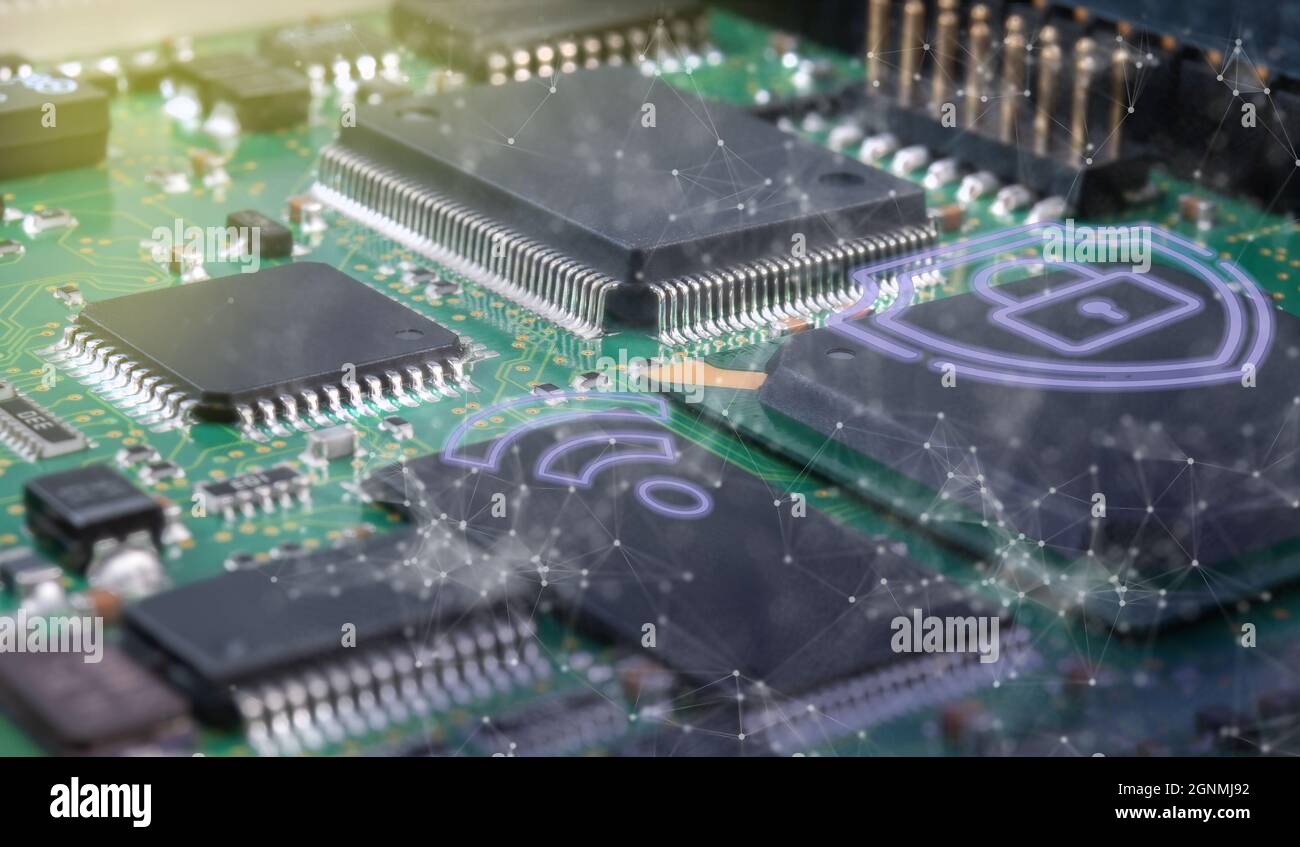 electronic circuit board with passive and active circuit components and ...