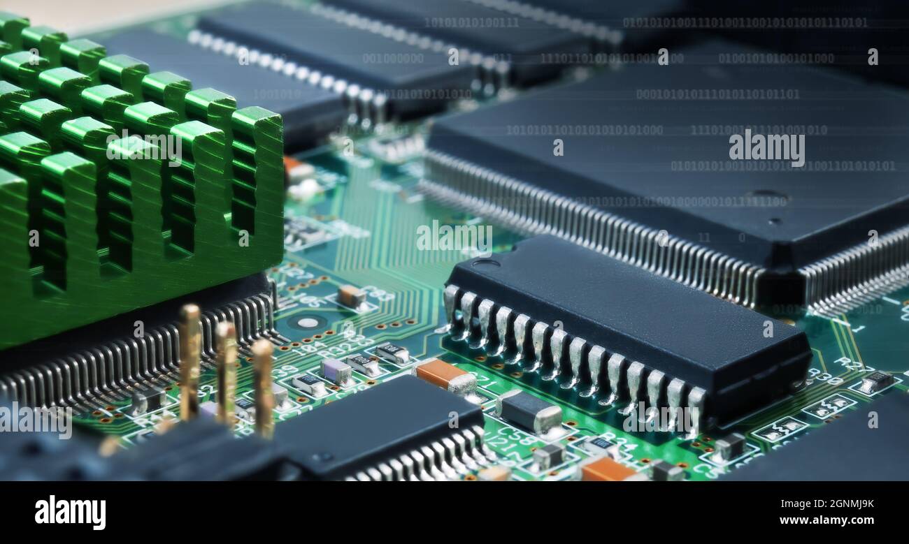 electronic circuit board with passive and active circuit components and ...
