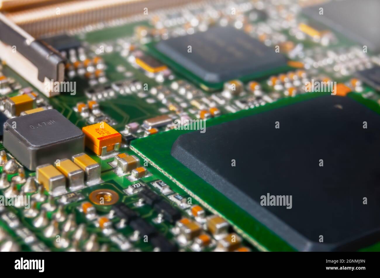electronic circuit board with passive and active circuit components and ...