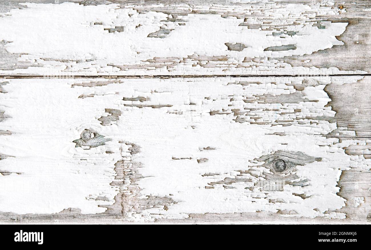 Weathered white colored wooden background. Old rustic wood texture Stock Photo