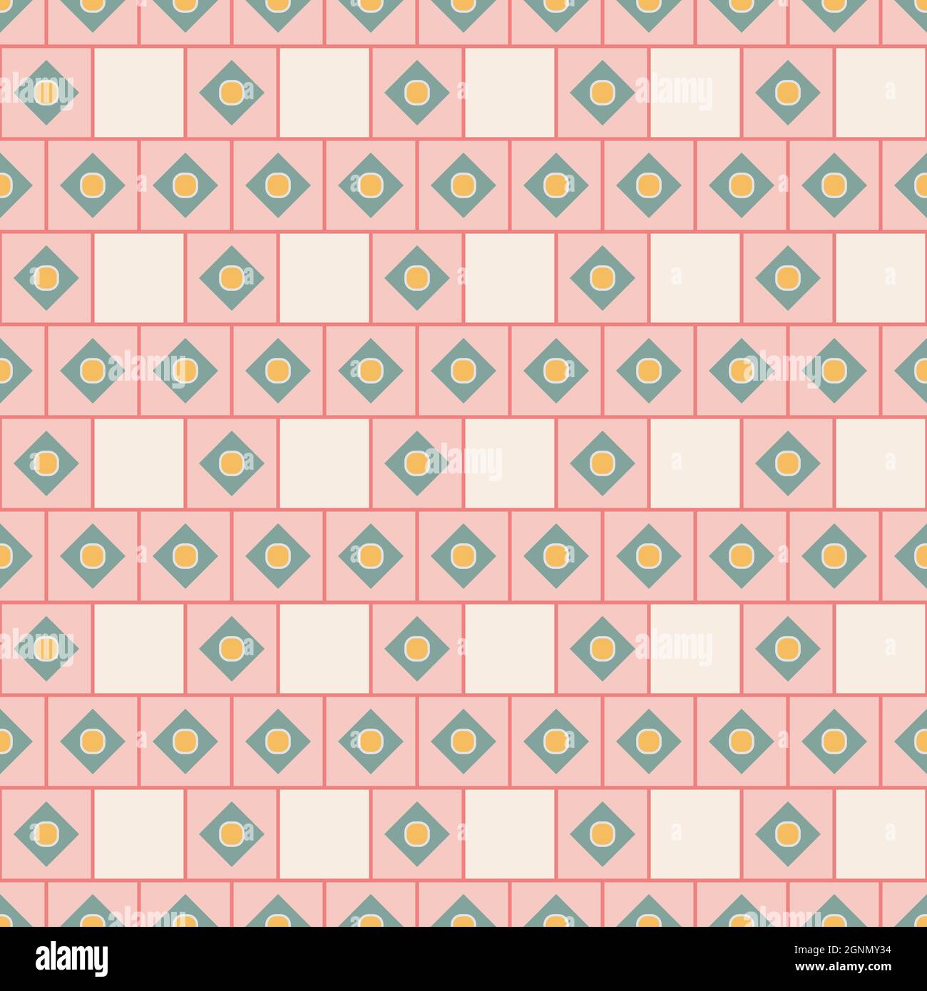 Seamless abstract pattern made from squares. Pattern in moroccan style Stock Vector