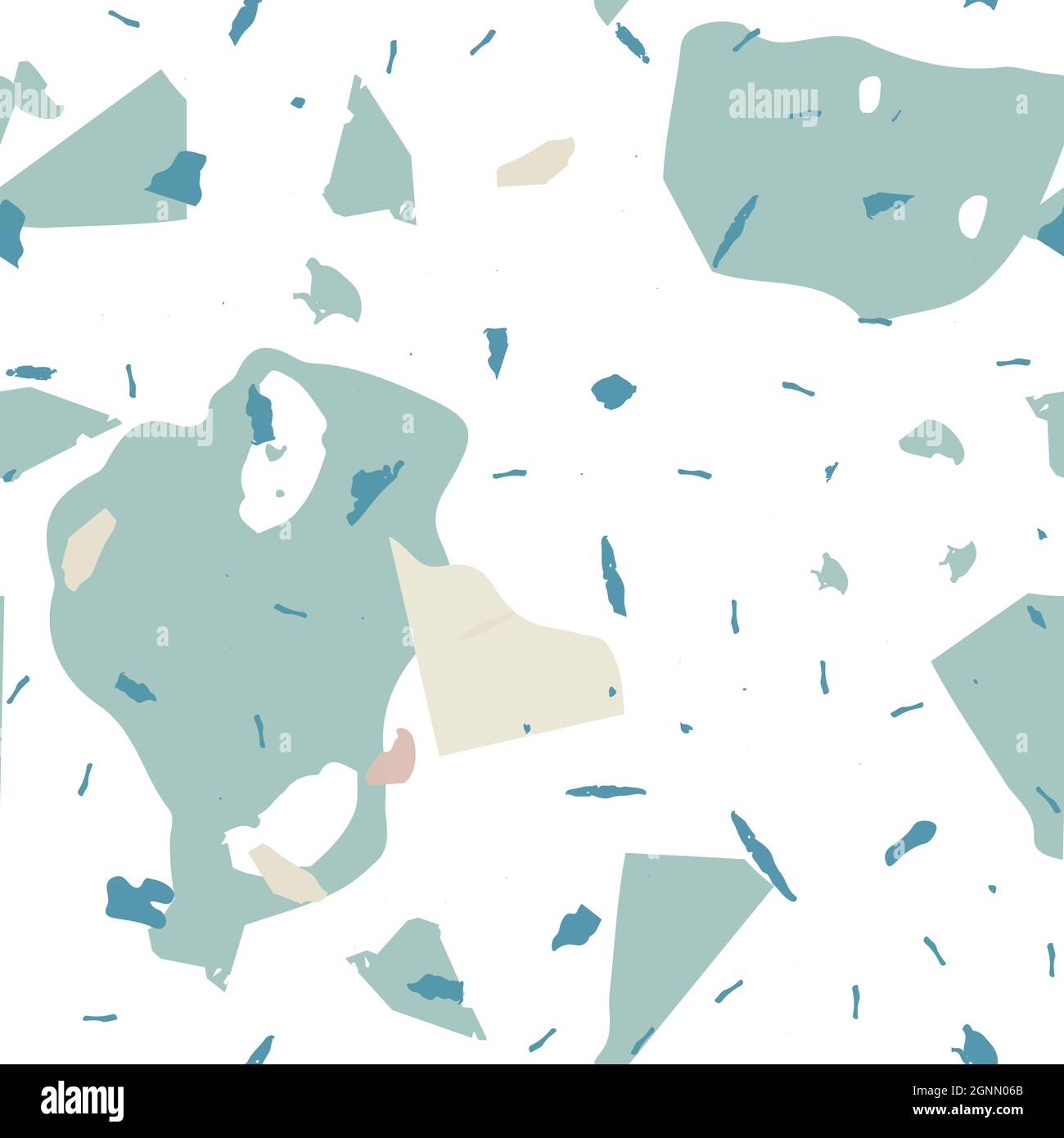 Terrazzo seamless pattern. Blue classic flooring texture. Terrazzo ...