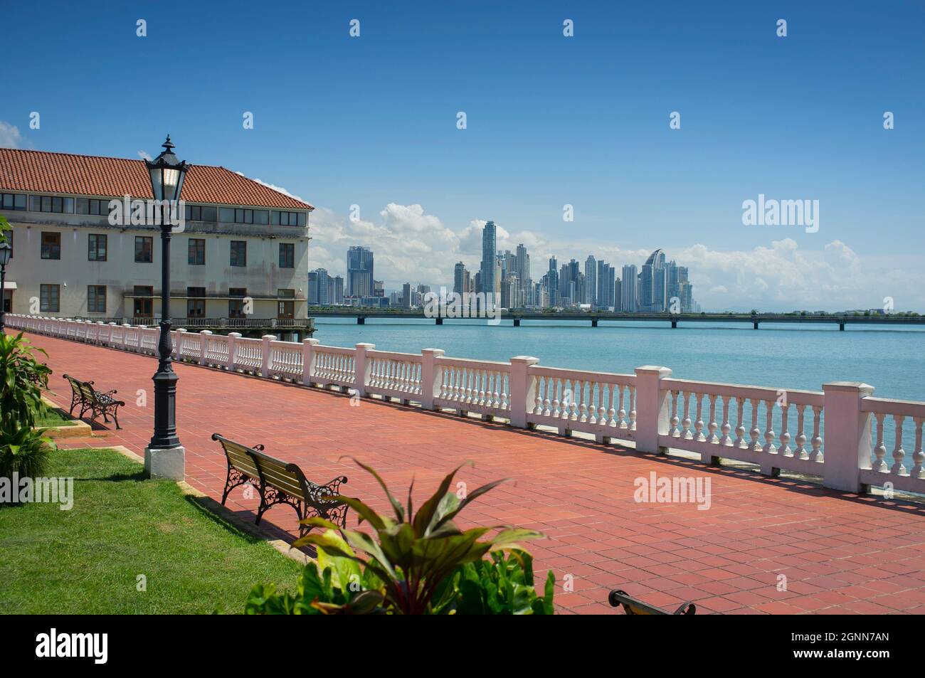 Old town, Panama City. Panama. September 16, 2021. Heritage buildings in the Old Town of Panama City. Heritage architecture of the Caribbean country r Stock Photo