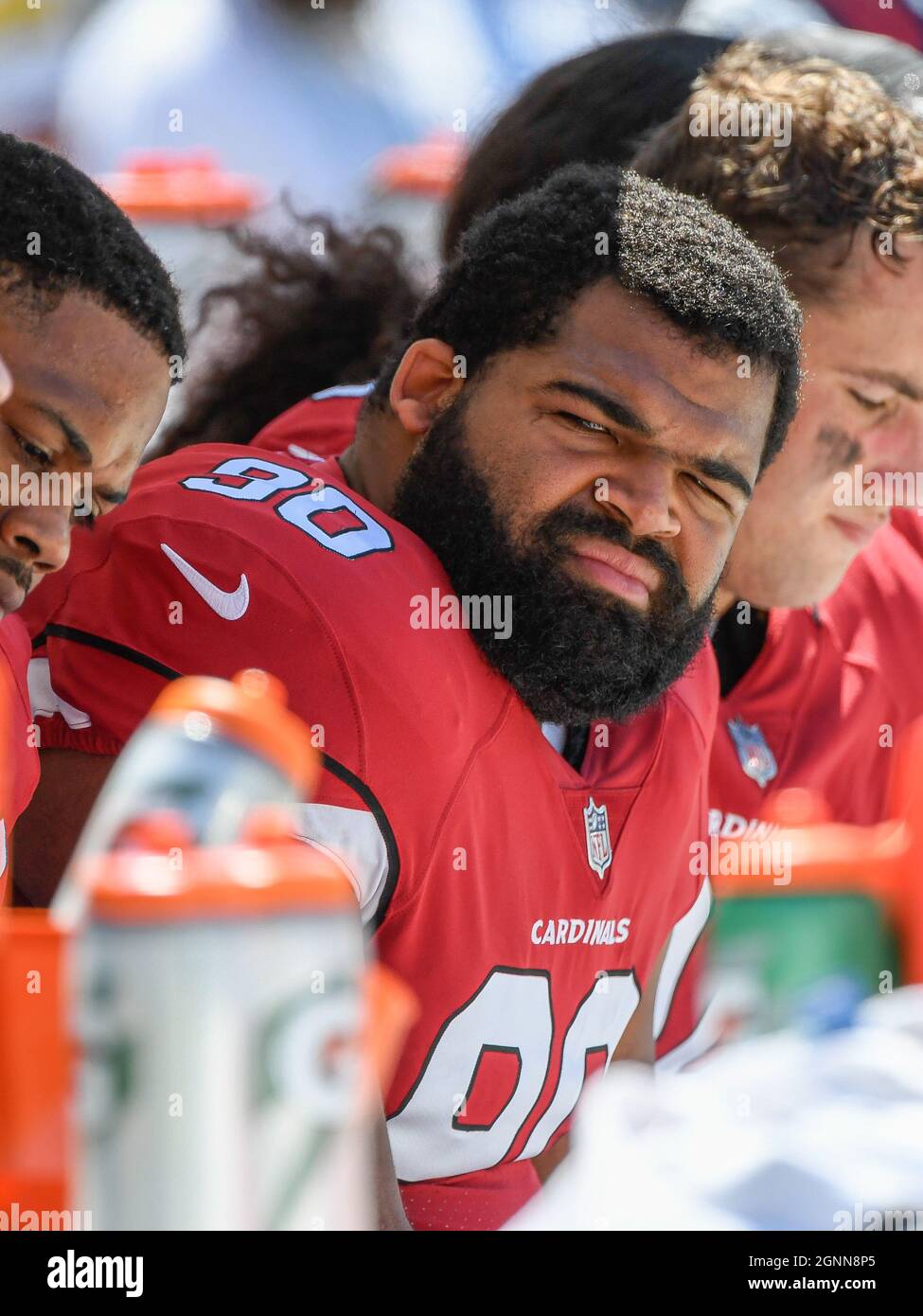 Jacksonville Jaguars cornerback Shaquill Griffin (26) acknowledges fans  before an NFL football game against the Arizona Cardinals, Sunday, Sept.  26, 2021, in Jacksonville, Fla. (AP Photo/Phelan M. Ebenhack Stock Photo -  Alamy