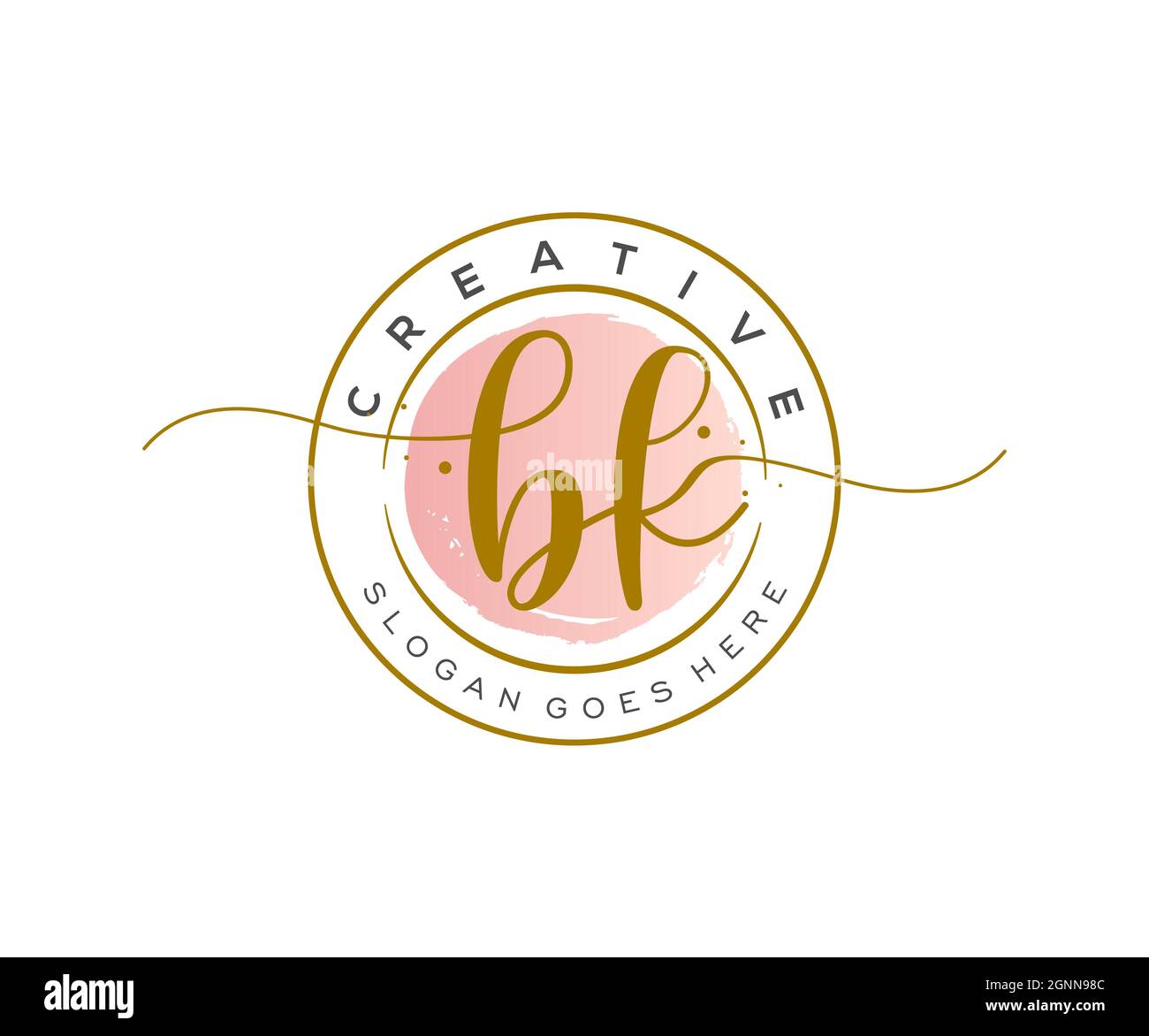 BK Feminine logo beauty monogram and elegant logo design, handwriting ...