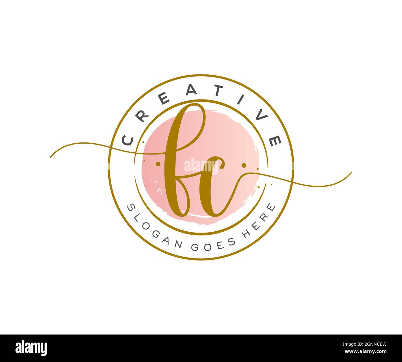 FC Feminine logo beauty monogram and elegant logo design, handwriting ...