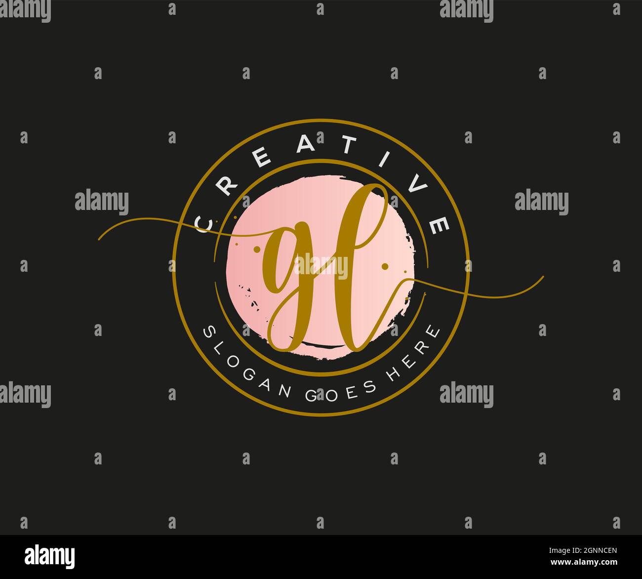 GL Feminine logo beauty monogram and elegant logo design, handwriting ...