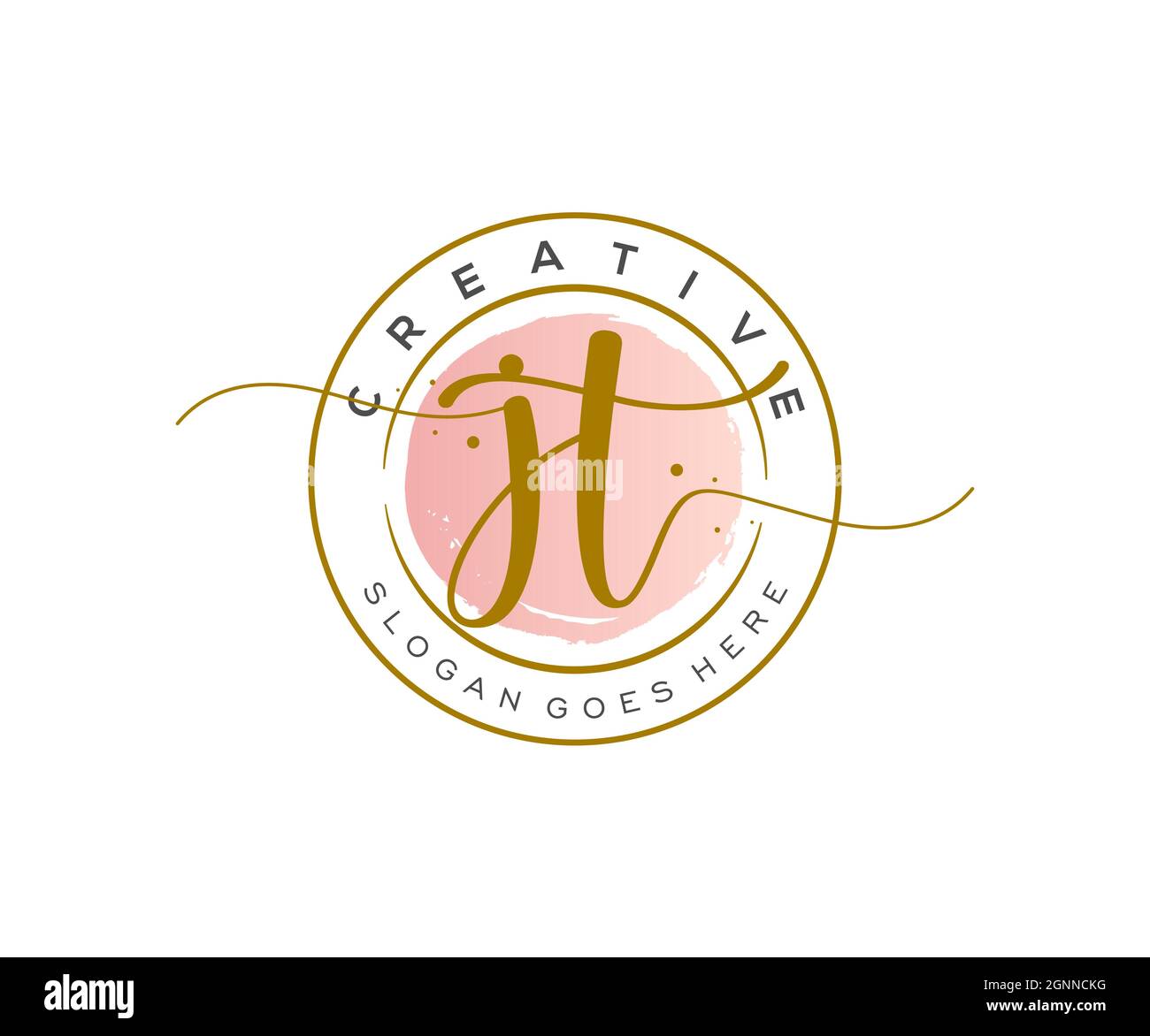 JT Feminine logo beauty monogram and elegant logo design, handwriting ...