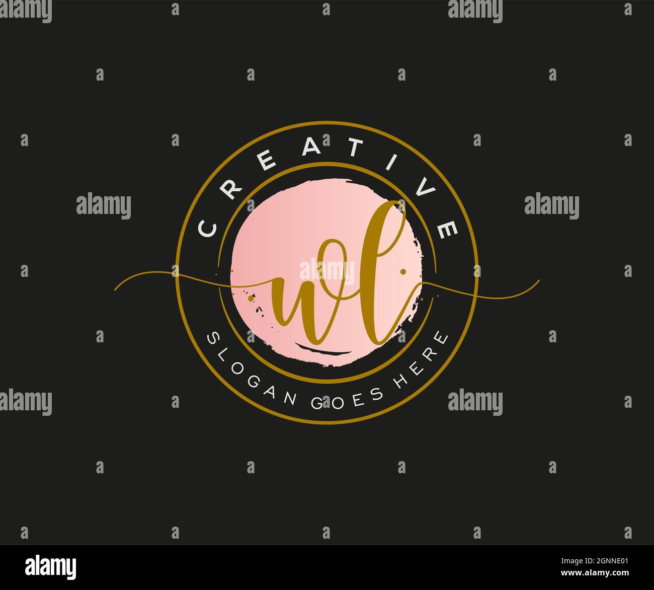 WL Feminine logo beauty monogram and elegant logo design, handwriting ...