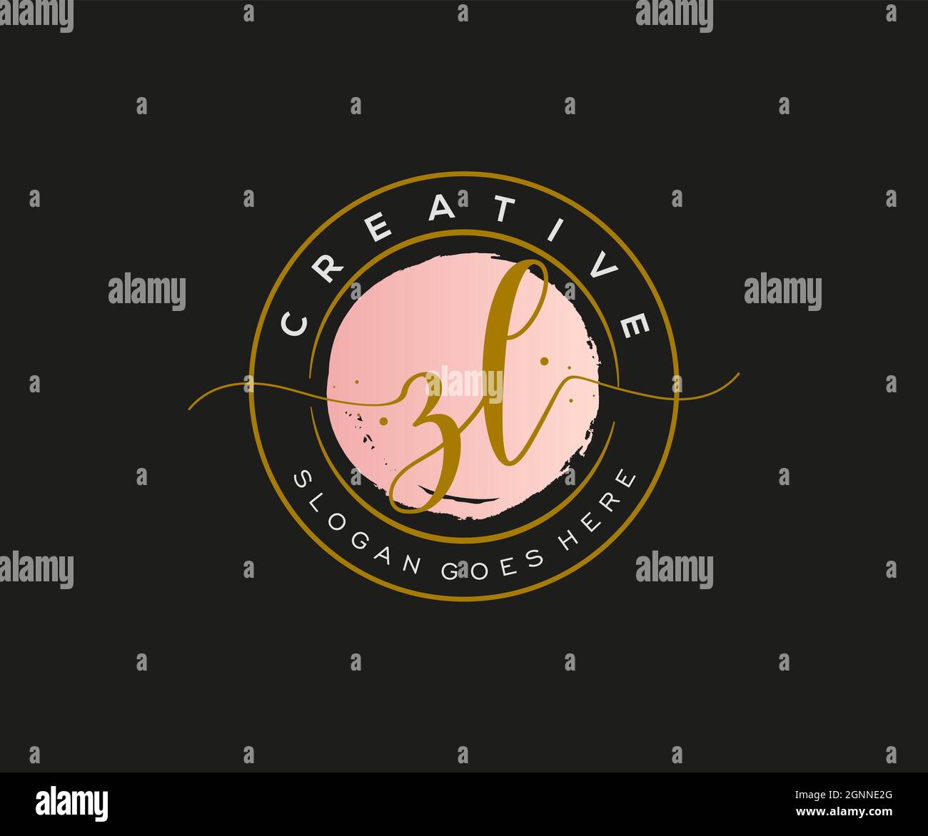 ZL Feminine logo beauty monogram and elegant logo design, handwriting ...
