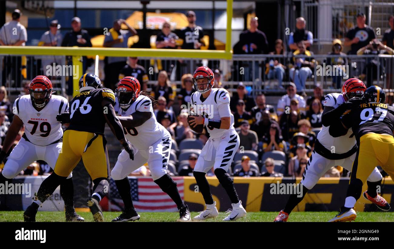 Pittsburgh, PA, USA. 15th Sep, 2019. Devin Bush #55 during the Pittsburgh  Steelers vs Seattle Seahawks at Heinz Field in Pittsburgh, PA. Jason  Pohuski/CSM/Alamy Live News Stock Photo - Alamy