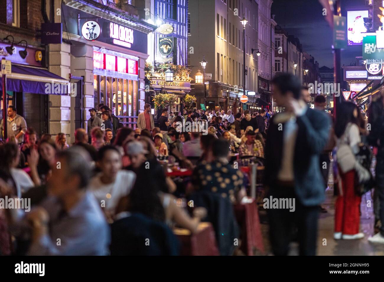 London West End by Night Stock Photo