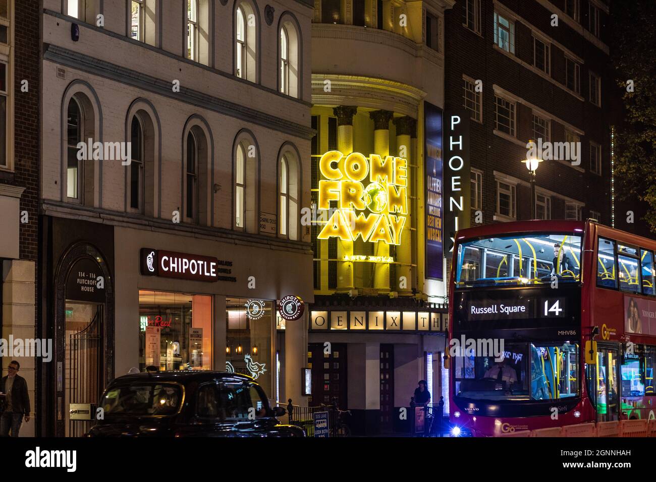 London West End by Night Stock Photo