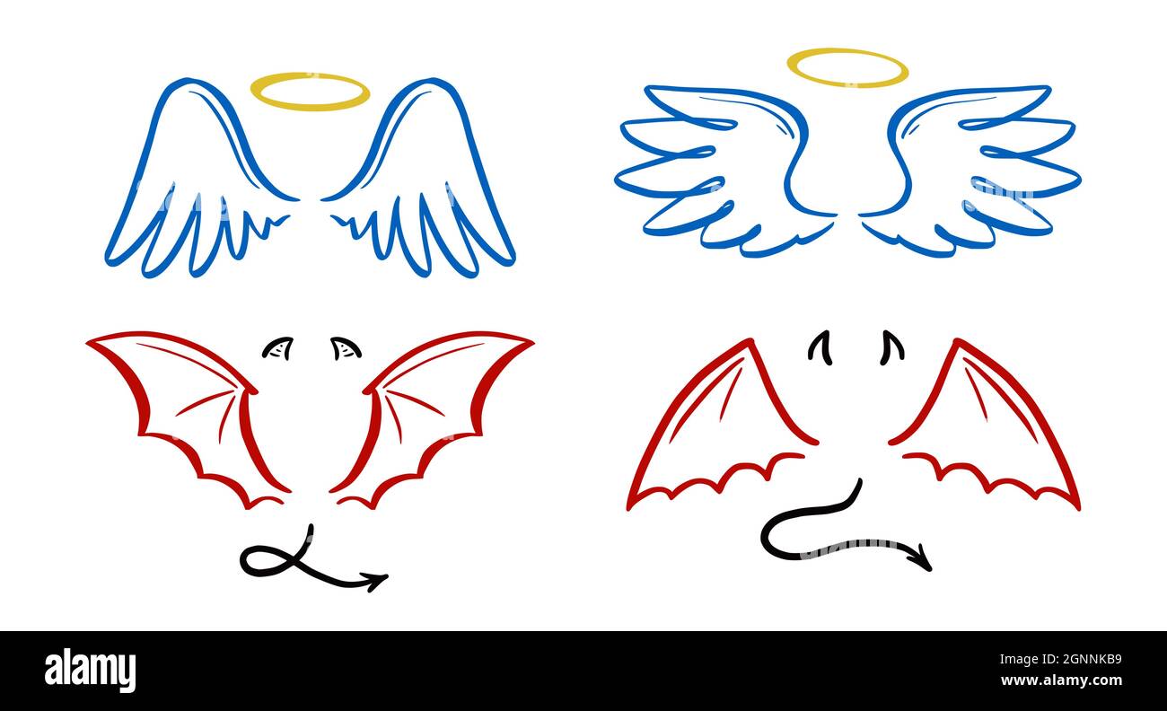 How to Draw Demon Wings 