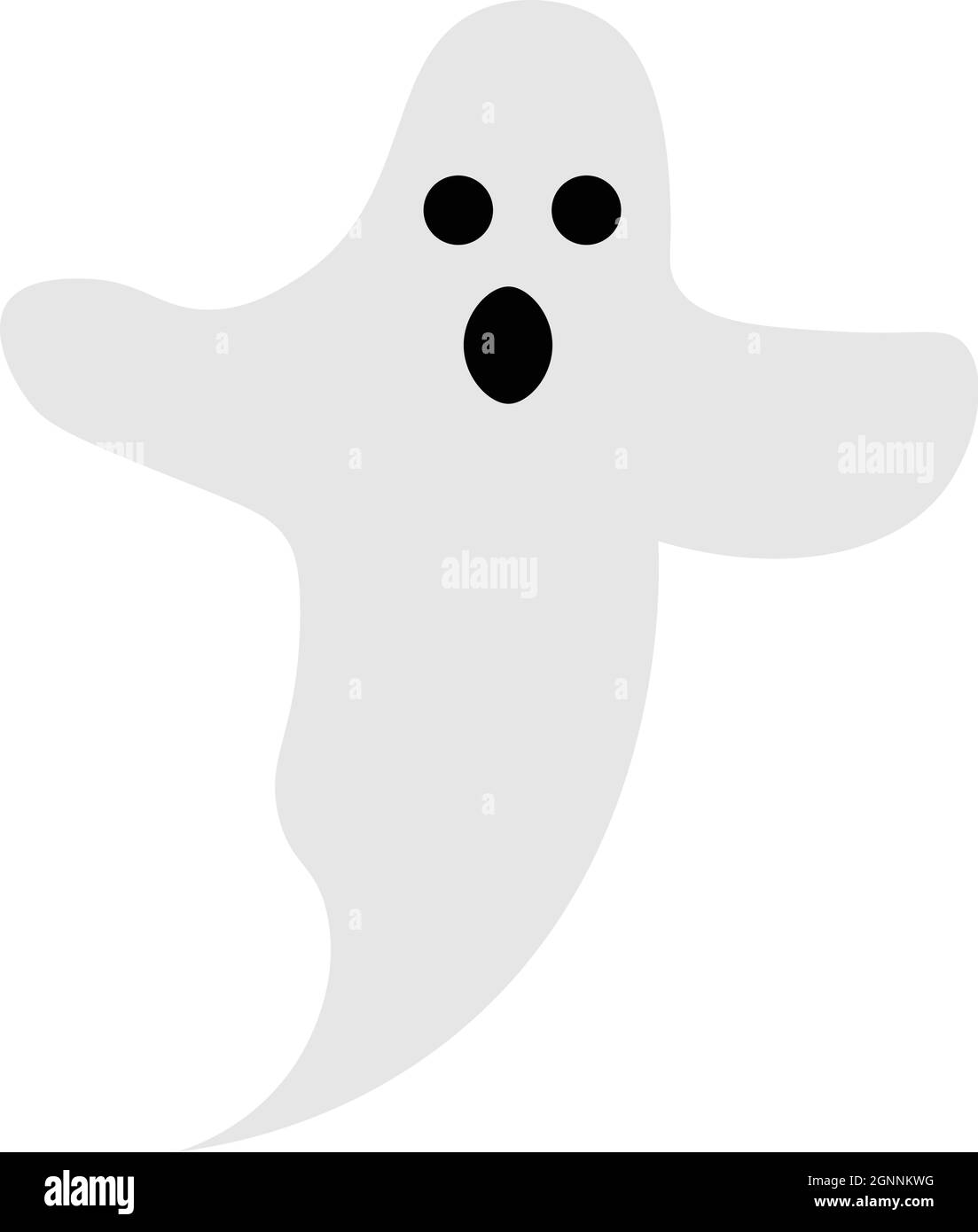 Vector illustration of Ghost on white background For print or use as