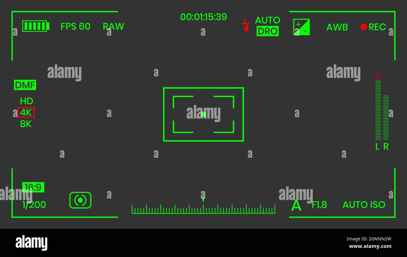 Camera viewfinder night vision video or photo frame recorder flat style