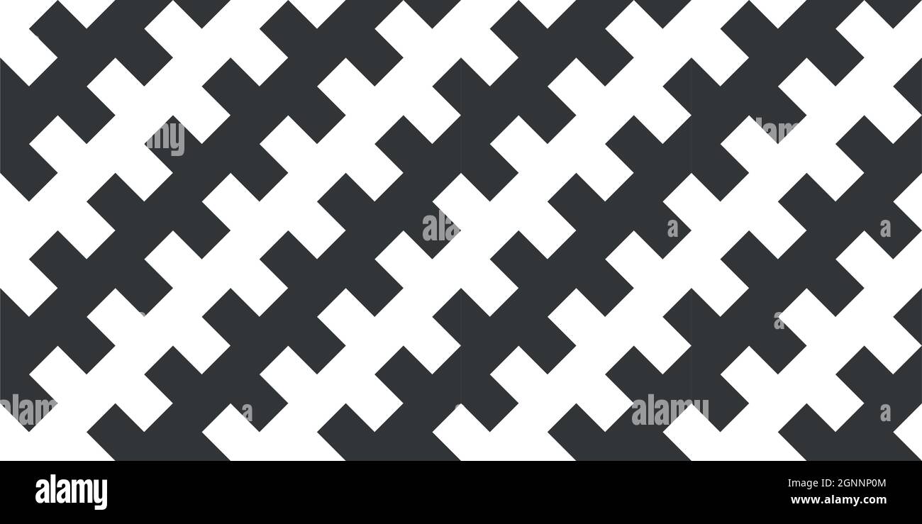 Black And White Seamless Abstract Geometric Background Patterns Vector Art Stock Vector