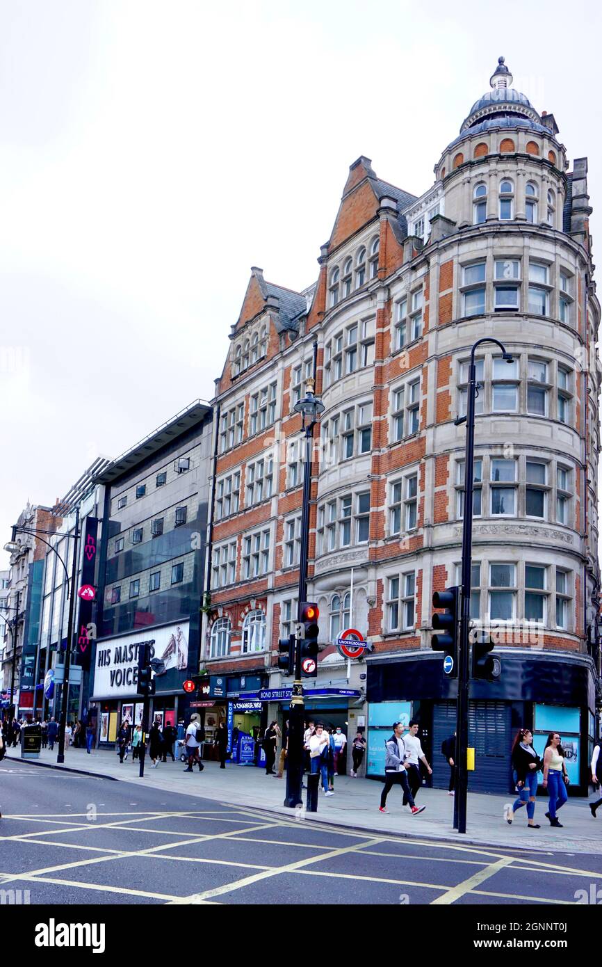 Bond Street Station on Oxford Street, London, United Kingdom Stock